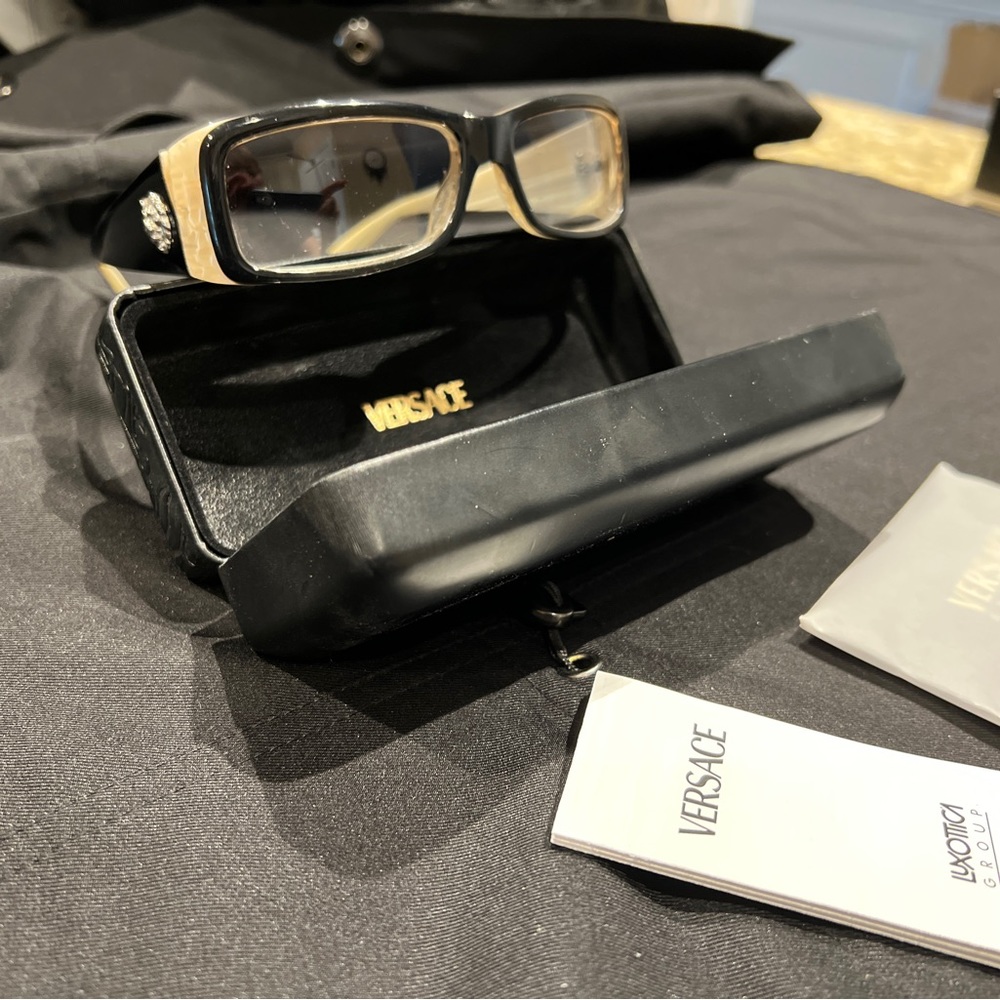 VERSACE Two Tone Logo Sunglasses